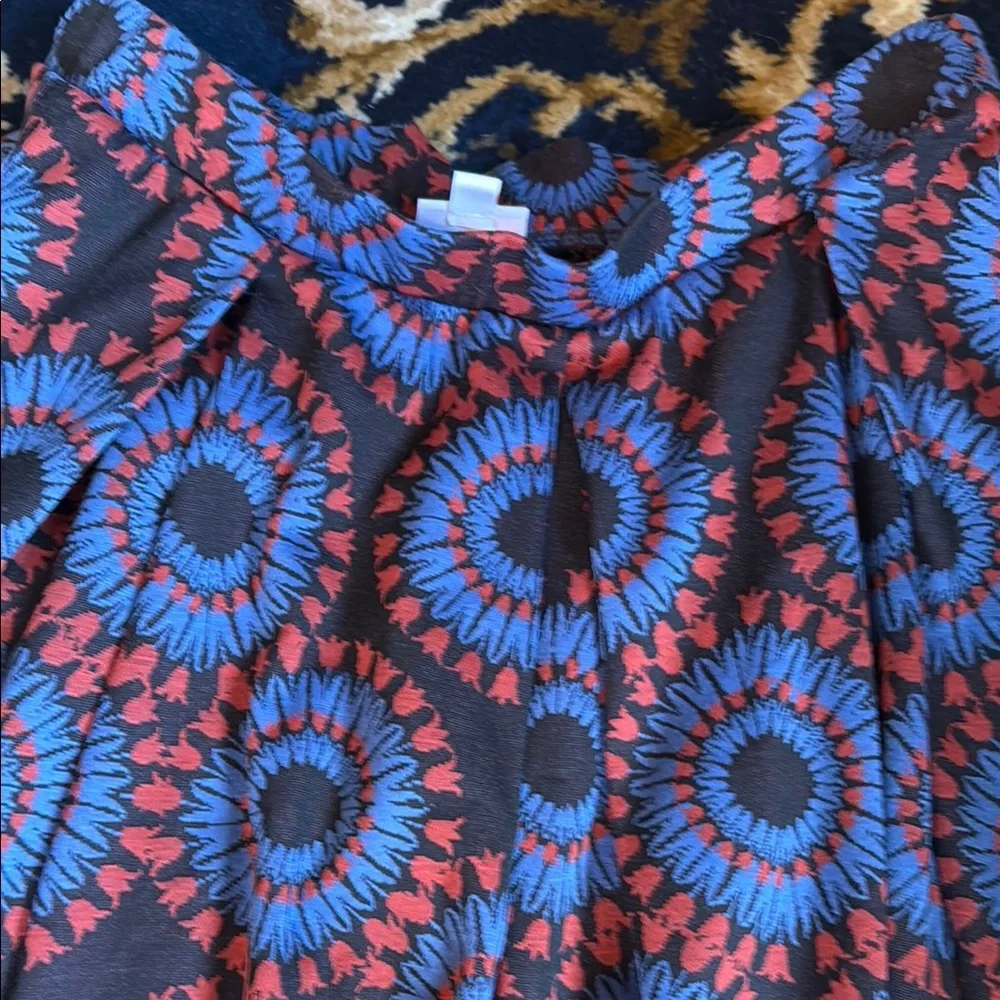 LuLaRoe Vibrant‎ Black and Blue Madison Skirt
